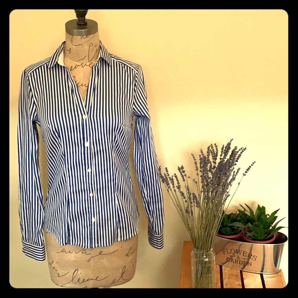 H&M size 4 striped dress shirt